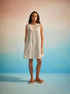 Hiroko ivory pleated dress