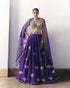 Hruskha purple lehenga set