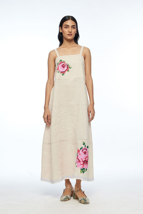 Hulthemia beige strap dress