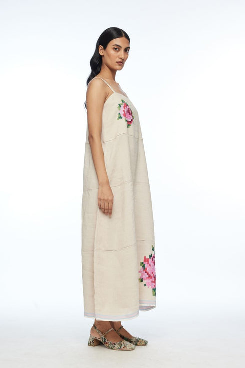 Hulthemia beige strap dress