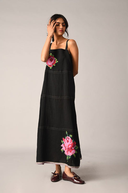 Hulthemia strap black dress