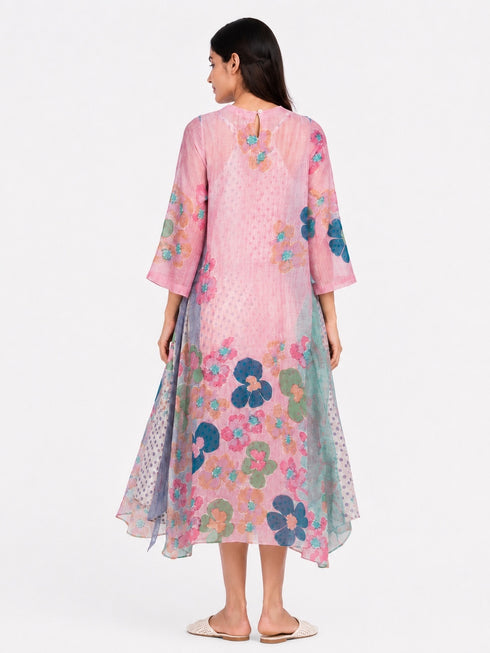 Multicolor printed dress