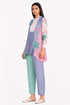 Multicolor floral printed applique top