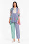 Multicolor floral printed applique top