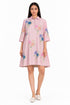 Pink printed short dress