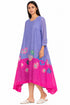 Lavender and pink floral dress