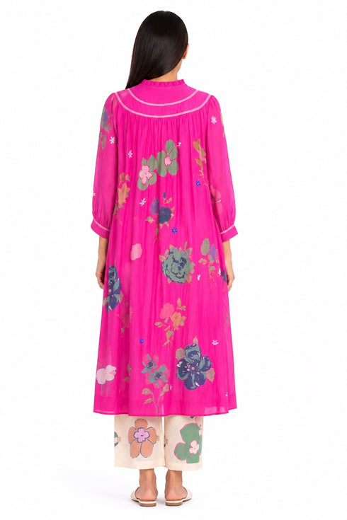 Pink printed dress
