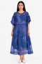 Blue floral applique dress