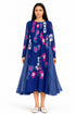 Blue applique dress