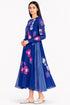 Blue applique dress