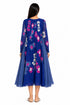 Blue applique dress