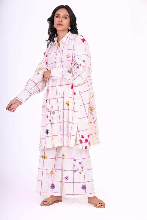 Poeme ivory long shirt