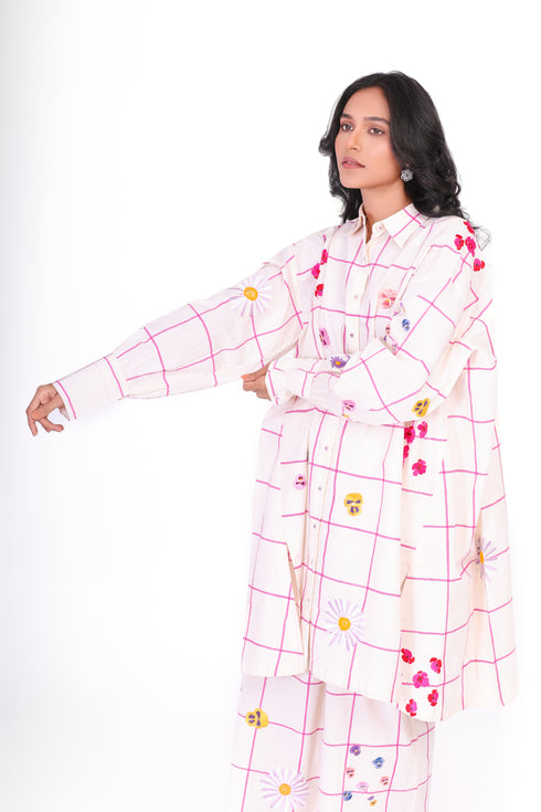 Poeme ivory long shirt