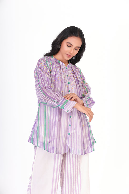 Poeme ivory shirt top