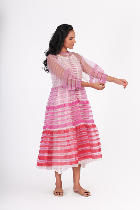 Poeme ivory organza dress