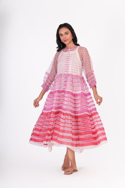 Poeme ivory organza dress