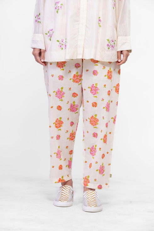 Cotton printed pants