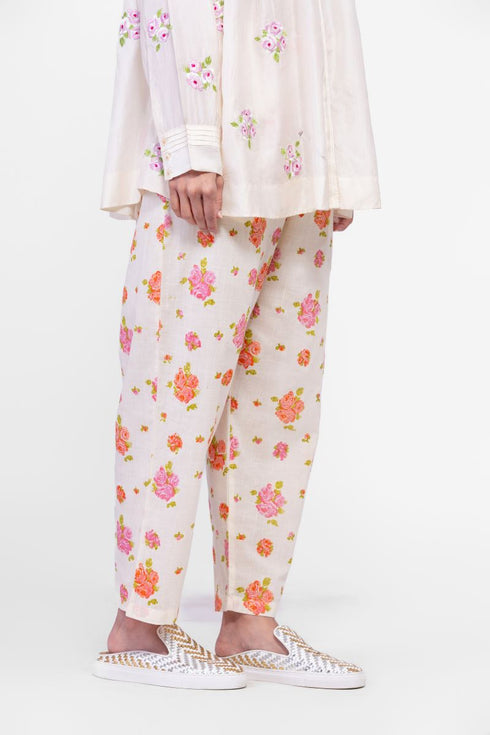Cotton printed pants
