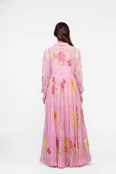 Cotton printed maxi dress