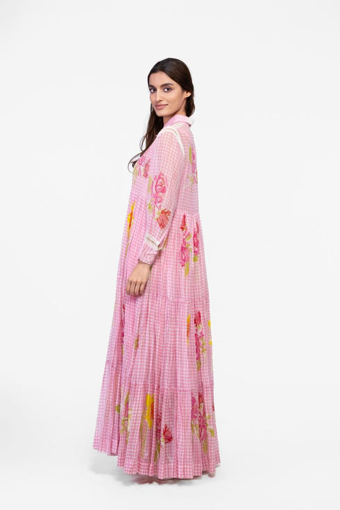 Cotton printed maxi dress