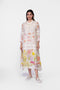 Cotton embroidered printed dress