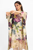 Multicolor floral zari detail kaftan tunic with pants