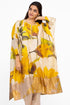 Multicolor floral silk kaftan tunic with silk pants