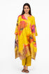 Multicolor floral silk kaftan tunic with pants