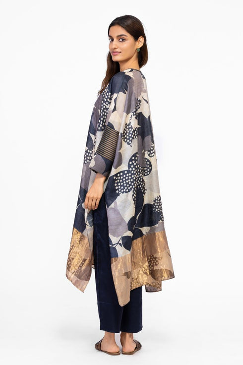 Multicolor floral kaftan tunic with pants