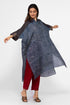 Indigo shirt style kaftan tunic with pants