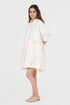 Playpen white short printed and 3D embroidered dress