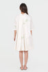 Playpen white short printed and 3D embroidered dress