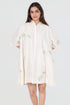 Playpen white short printed and 3D embroidered dress