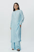 Ice blue long kaftan with pants