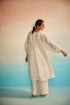 Iki ivory dolman kurta set