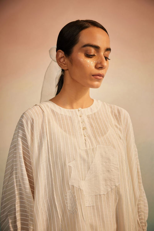Iki ivory dolman kurta set