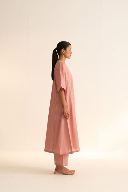 Iksha albela old rose kurta with pants