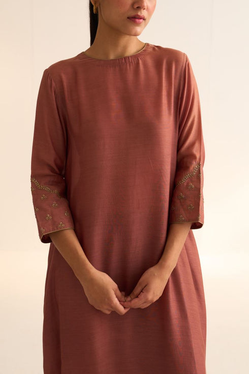 Iksha palash rosewood kurta with pants
