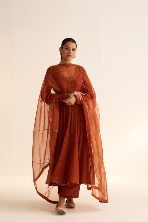 Iksha vara rust ghoomar anarkali set
