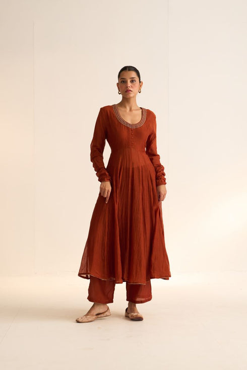 Iksha vara rust ghoomar anarkali set