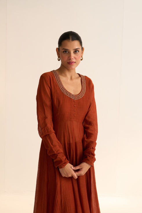 Iksha vara rust ghoomar anarkali set