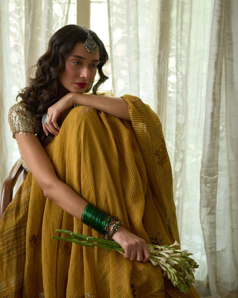 Inder basant yellow skirt
