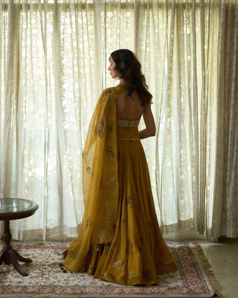 Inder basant yellow skirt
