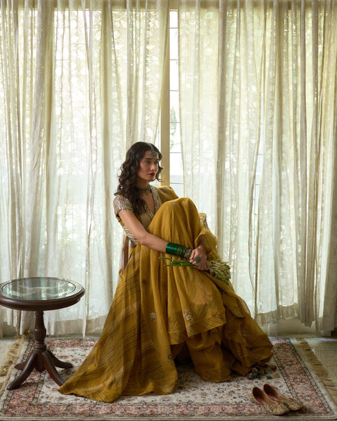 Inder basant yellow skirt