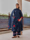 Indigo bloom applique kurta set