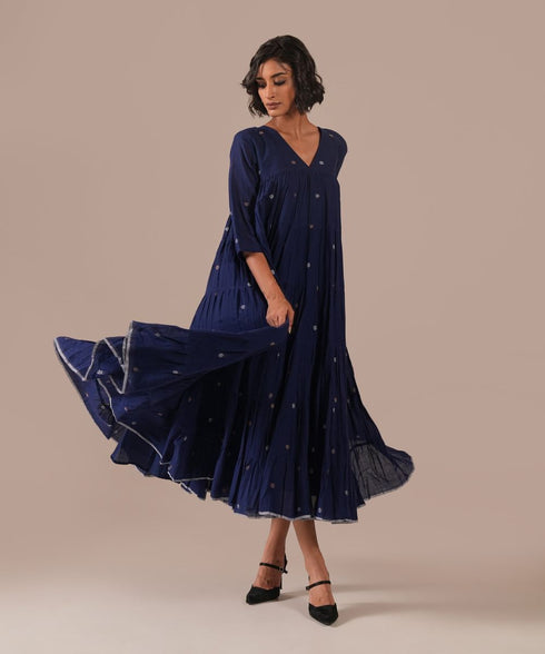 Indigo echo dress