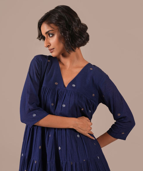 Indigo echo dress