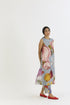 Indigo shades of blue rose linen kurta set