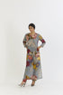 Indigo shades of blue rose long kurta set