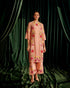 Iris apricot multi color floral kurta with pants